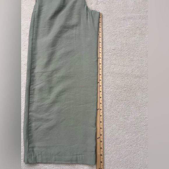 TOPSHOP Women’s Mint Sage Green Pleated
Wide Leg Trousers Pants Size 4 - Picture 15 of 16